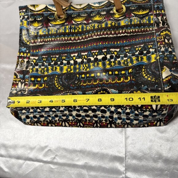 Stack Roots Multicolor Graphics Tote Bag With Brown Handles - Picture 12 of 12